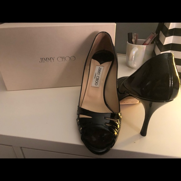 Jimmy Choo Open Toe Heels - Picture 2 of 3